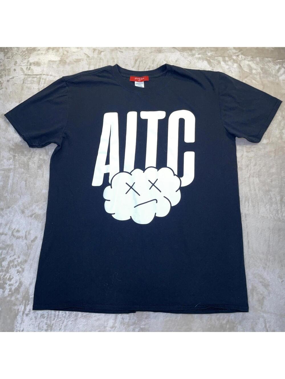 AITC “Art In The Clouds” Streetwear Men’s Graphic T-Shirt Black Sz L